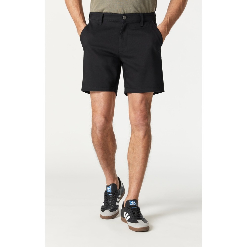 Mavi Nate Tailored Chino Shorts Mens 36 Black Tech Stretch Performance NWT